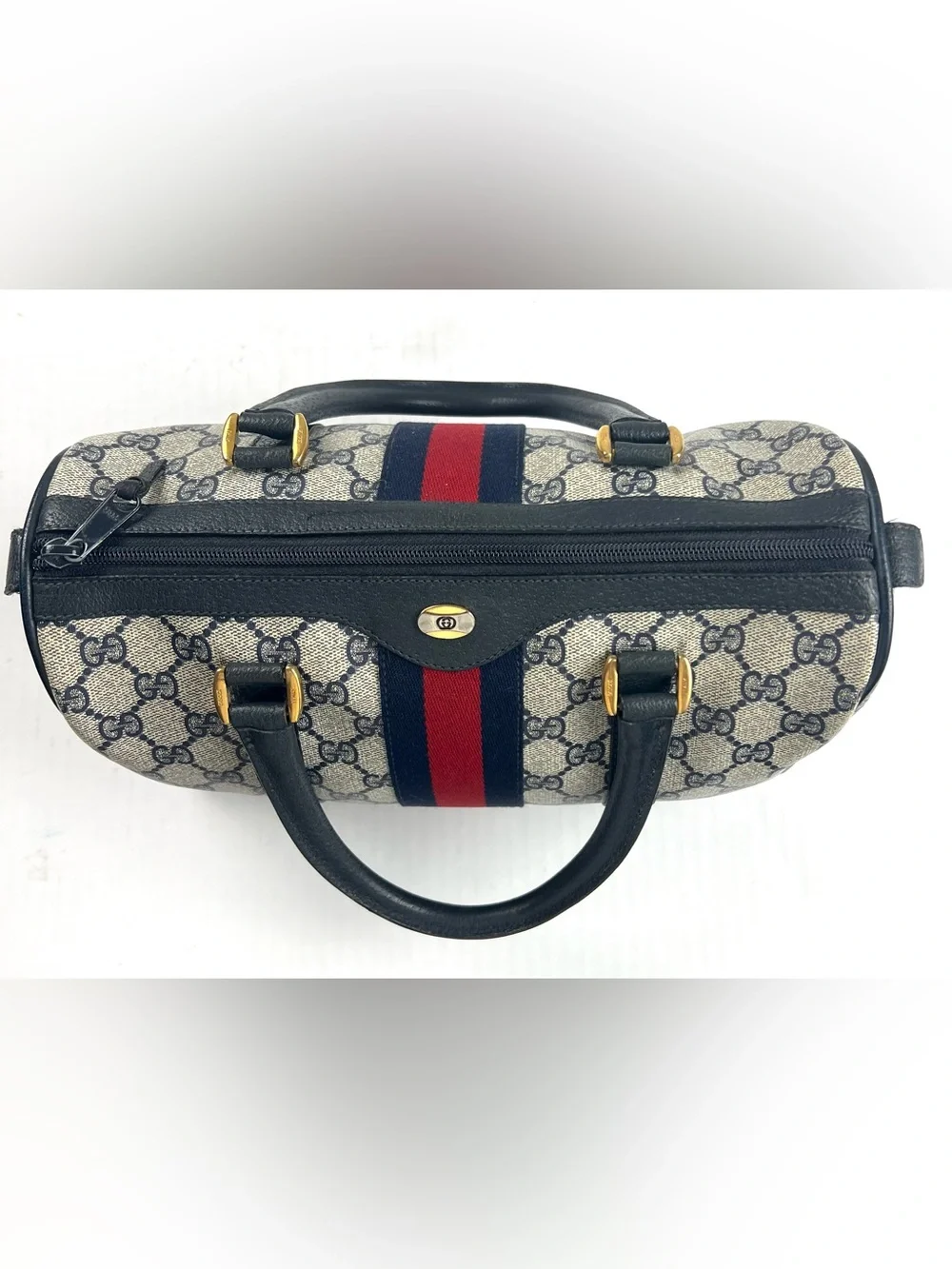 Authentic Vintage Gucci Accessory Collection GG Supreme Boston Bag